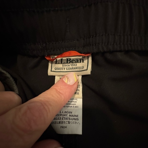 L.L.Bean Multisport Pants Drawstring Lightweight Black Mens XXL 32” Black - Picture 10 of 11